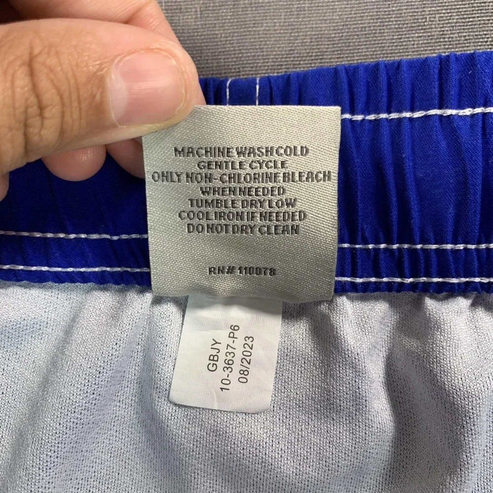 U.S. Polo Assn. Swim Trunks‎ Mens Medium Blue Colorblock Flag Mesh Lined USA